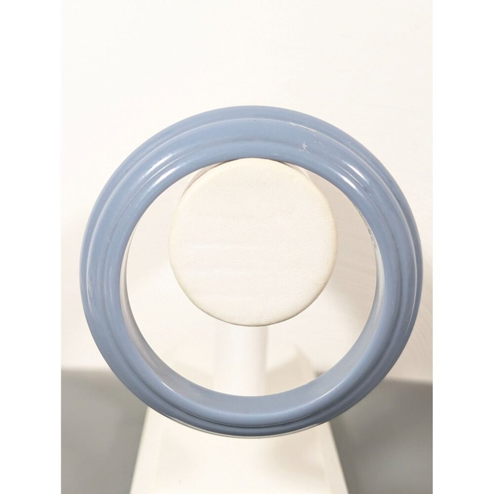 Vintage Monet Gray Blue Lucite Asymmetric Bracelet Bangle 8" Art‎ Deco
